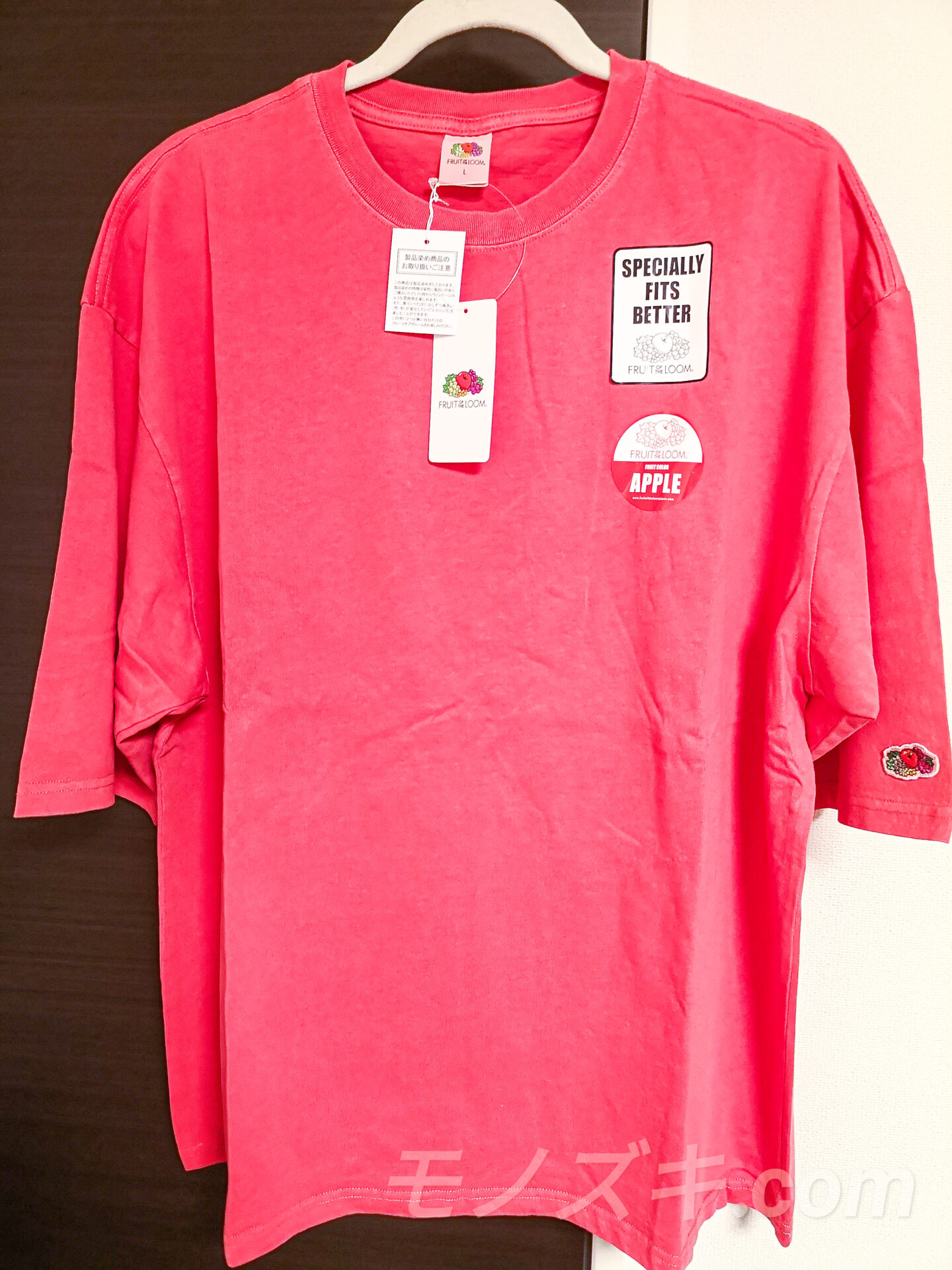 FRUIT OF THE LOOM 5分袖Tシャツ ガーメントダイ