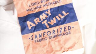 ARMY TWILL SANFORIZED 紙タグ