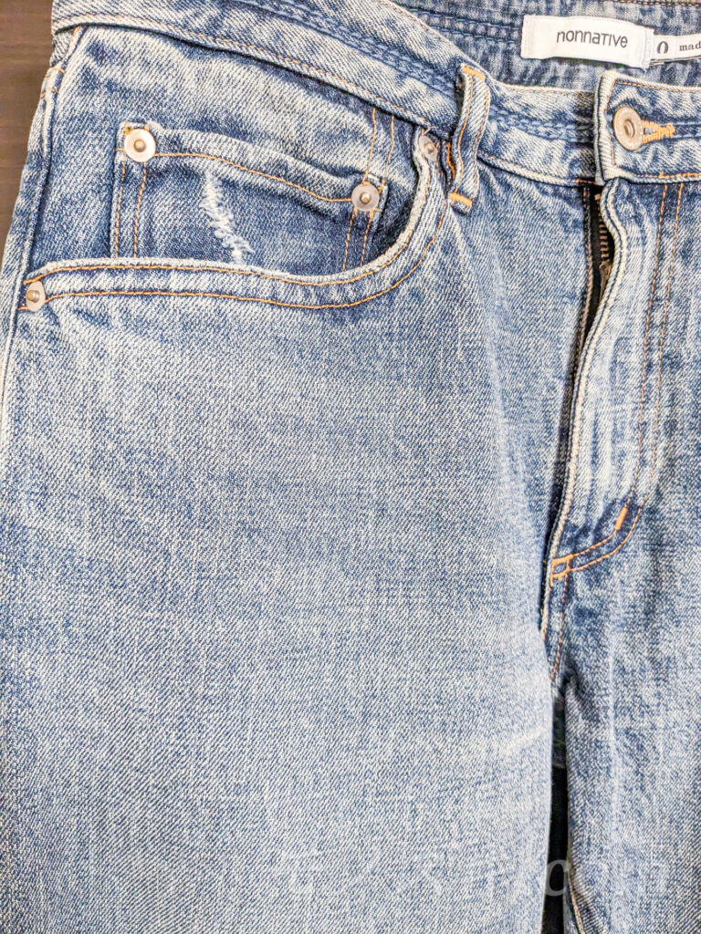 nonnative DWELLER 5P JEANS 03 セルビッジデニム 色落ち・ダメージ加工