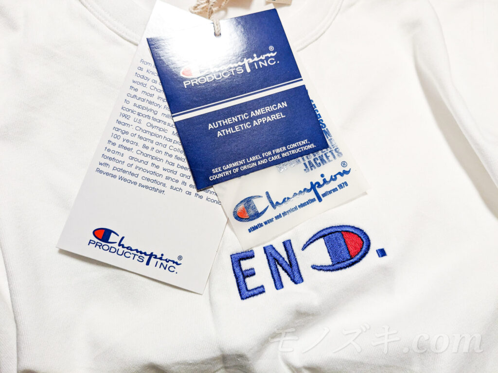 END. × Champion（チャンピオン）コラボ ロゴ