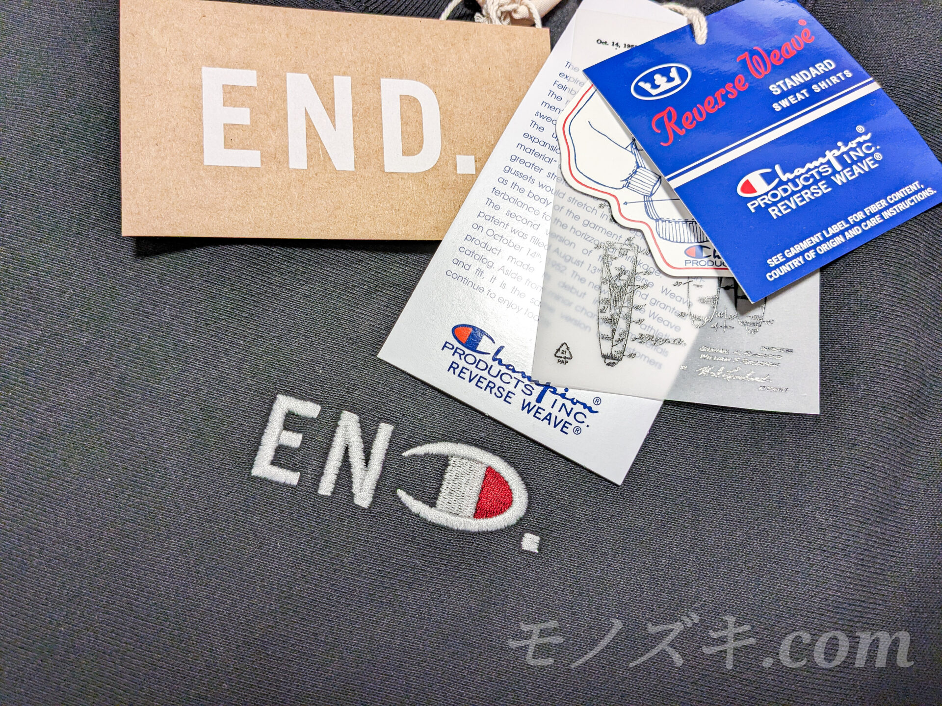 END. × Champion 5周年 リバースウィーブコレクション