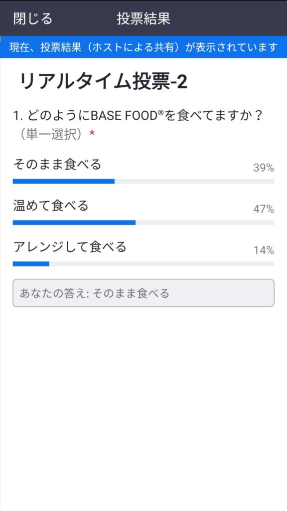 BASE FOODをどのように食べている？