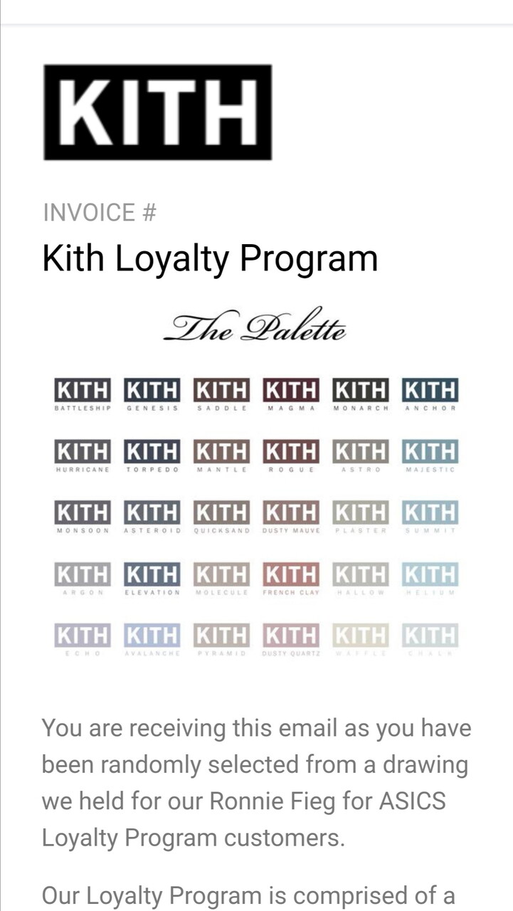KITH The Palette Loyalty Program
