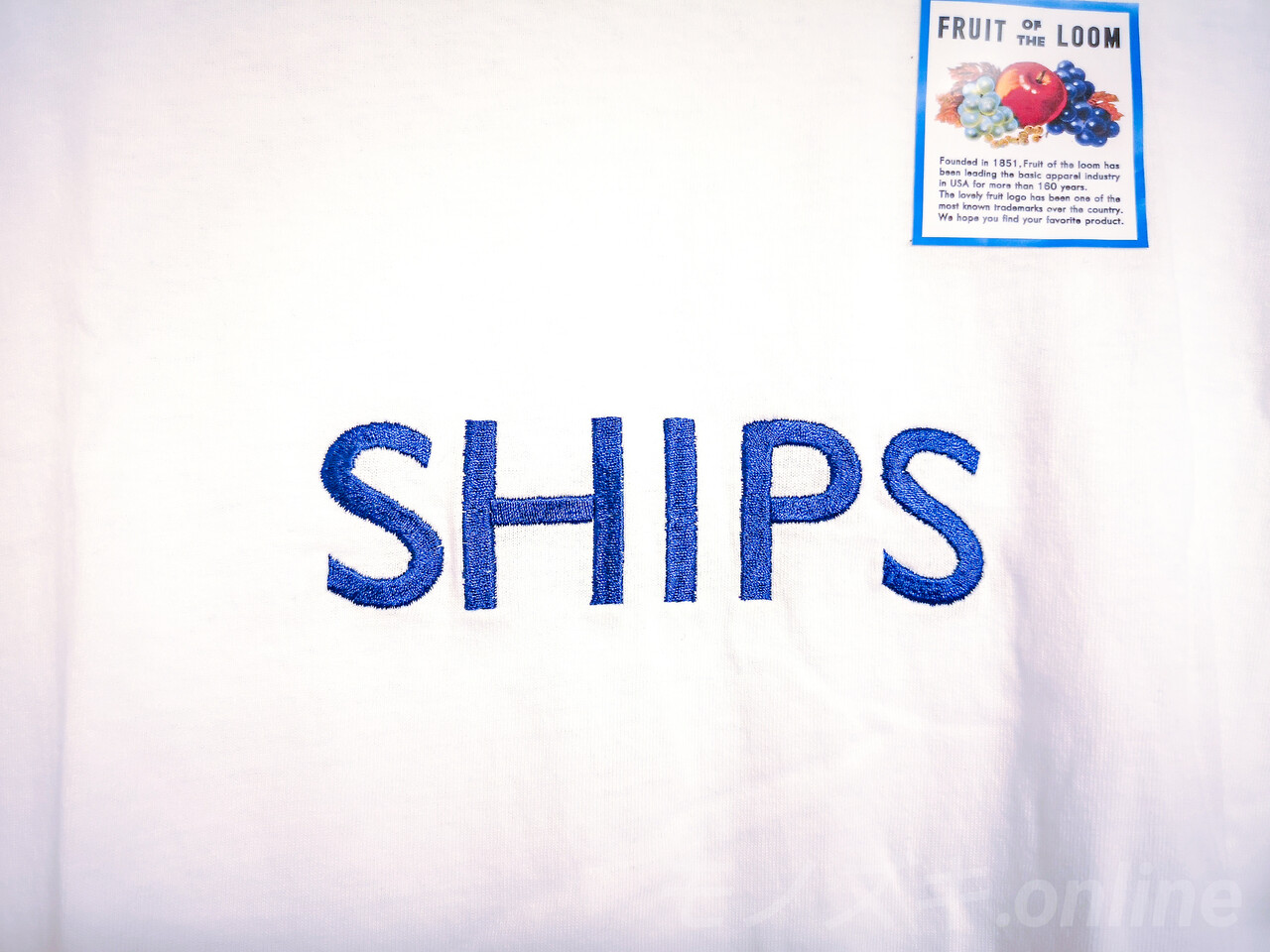 SHIPSロゴ刺繍 フルーツオブザルーム